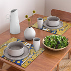 Gustav Klimt Style Dog with Blue and Gold Geometric Patterns Placemat Gallery Image 2