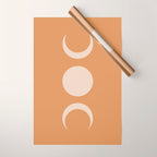 Moon Shapes Minimalism - Desert Sand Wrapping Paper Gallery Image 1