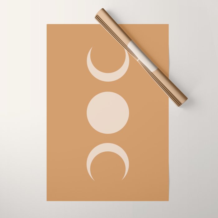Moon Shapes Minimalism - Desert Sand Wrapping Paper Gallery Image 1