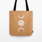 Moon Shapes Minimalism - Desert Sand Tote Bag Gallery Image 1