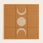 Moon Shapes Minimalism - Desert Sand Wood Wall Art Gallery Image 1