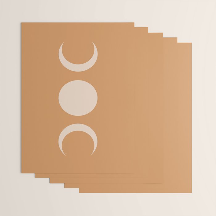 Moon Shapes Minimalism - Desert Sand Wrapping Paper Gallery Image 3