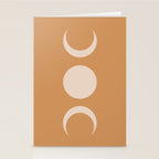 Moon Shapes Minimalism - Desert Sand Stationery Card Gallery Image 2