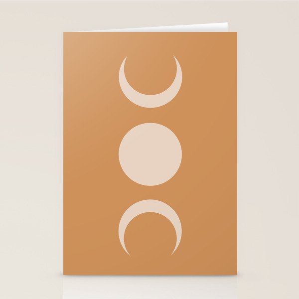 Moon Shapes Minimalism - Desert Sand Stationery Card Gallery Image 2