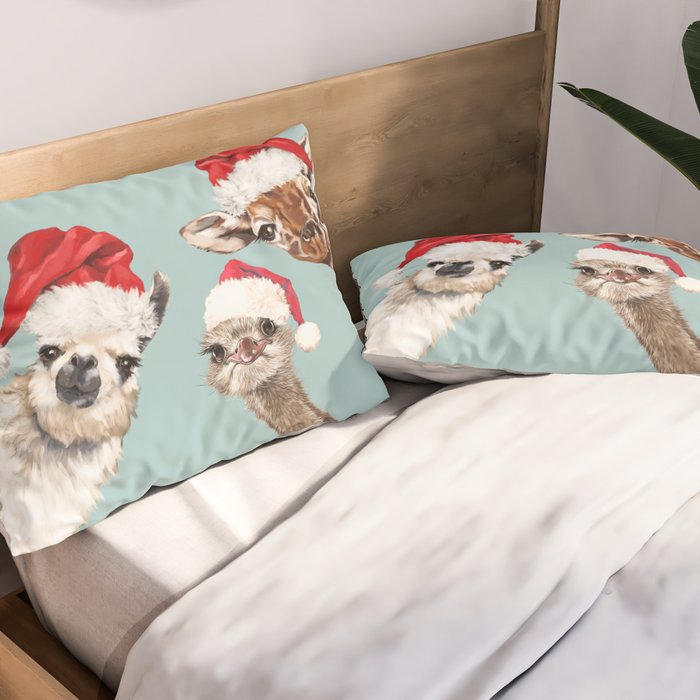 Christmas Animals Gang Pillow Sham Gallery Image 2