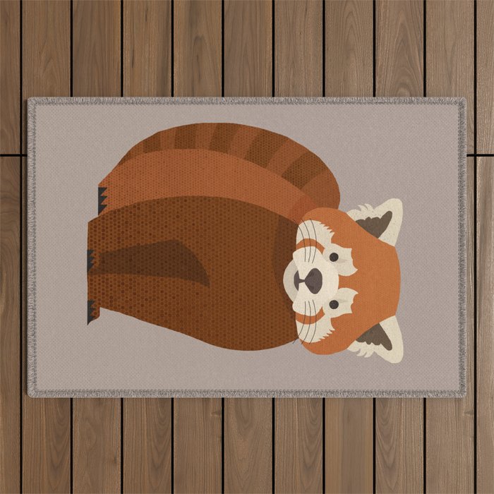 Whimsy Red Panda Outdoor Rug Gallery Image 1