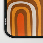 Midcentury Modern Confaab Abstract Pattern in Retro 70s Light Brown and Orange Laptop Sleeve Gallery Image 3