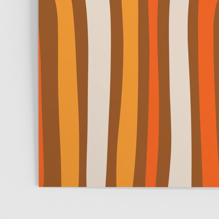 Midcentury Modern Confaab Abstract Pattern in Retro 70s Light Brown and Orange Poster Gallery Image 3