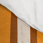 Midcentury Modern Confaab Abstract Pattern in Retro 70s Light Brown and Orange Comforter Gallery Image 4