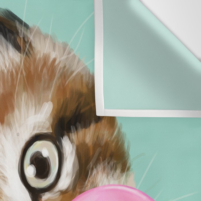 Bubble Gum Baby Cat in Green Wall Tapestry Gallery Image 3