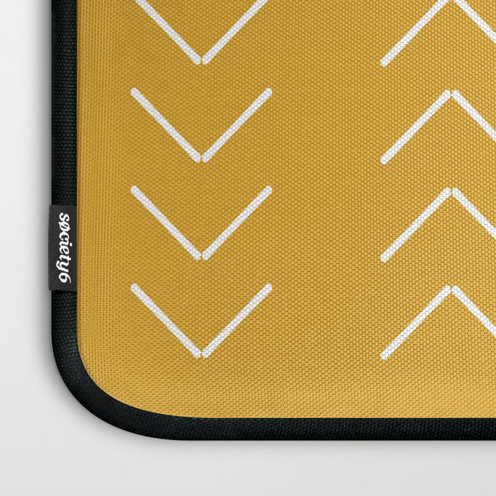 Mudcloth II (Mustard Yellow) Laptop Sleeve Gallery Image 3