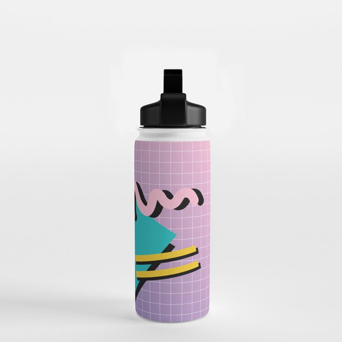 Memphis Pattern 10 - 90s - Retro Water Bottle Gallery Image 2
