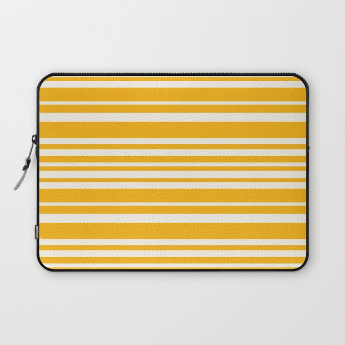 Classic Stripes XLV - Golden Yellow Laptop Sleeve Gallery Image 1