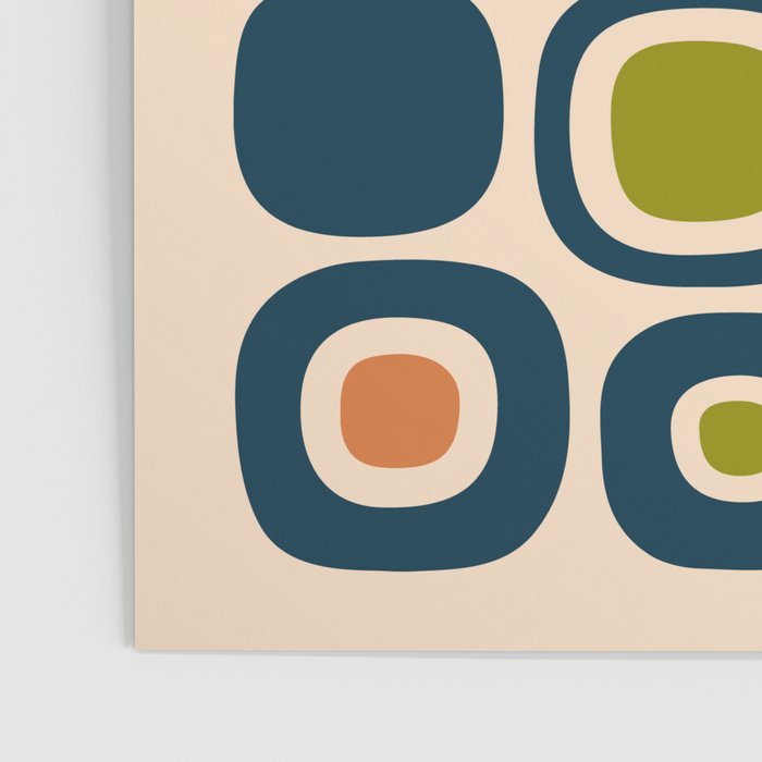 Mid Century Modern Scandinavian Abstract 322 Poster Gallery Image 3