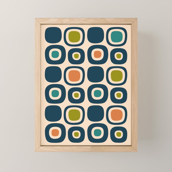 Mid Century Modern Scandinavian Abstract 322 Mini Art Print Gallery Image 1
