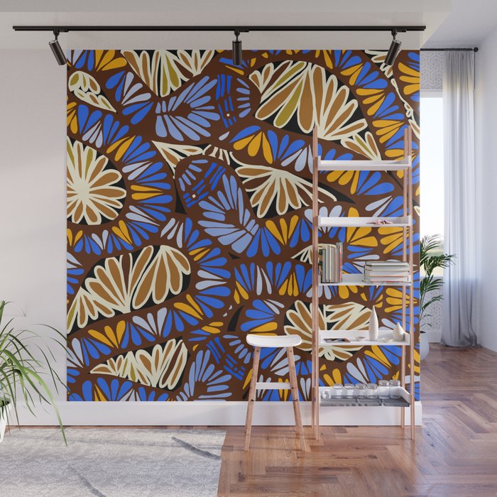 Decorative snakes and flowers Wall Mural Gallery Image 1