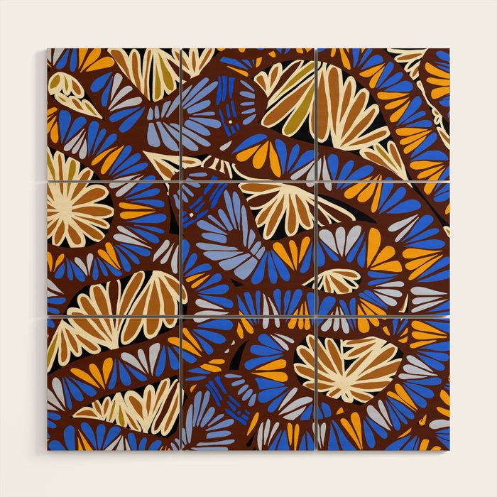 Decorative snakes and flowers Wood Wall Art Gallery Image 1