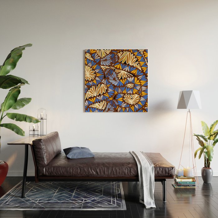 Decorative snakes and flowers Wood Wall Art Gallery Image 2
