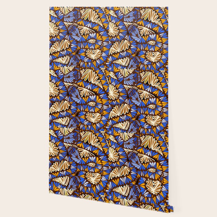 Decorative snakes and flowers Wallpaper Gallery Image 2