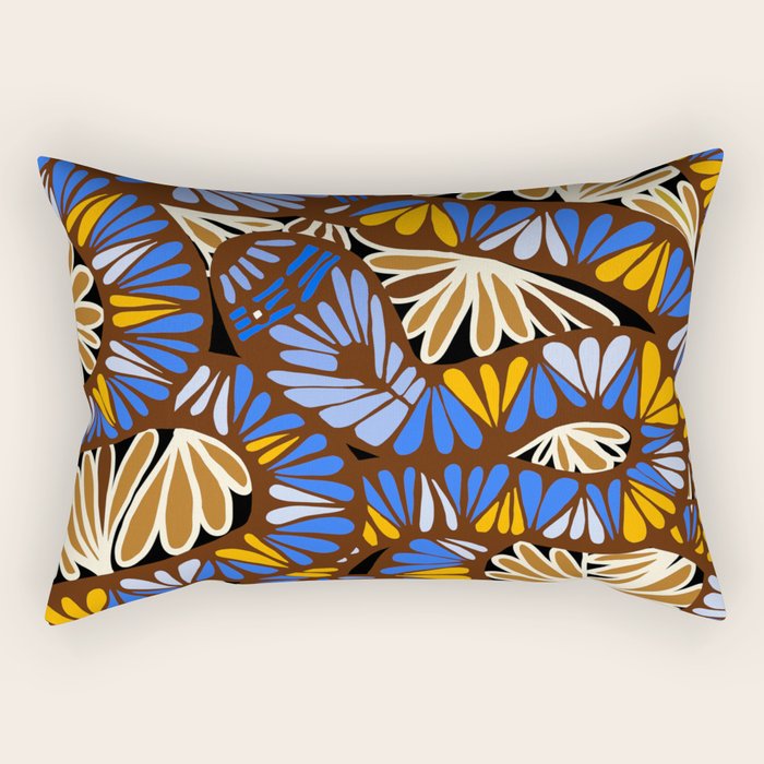 Decorative snakes and flowers Rectangular Pillow Gallery Image 2