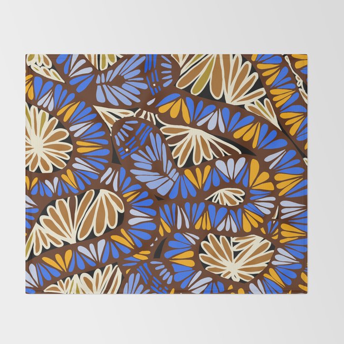Decorative snakes and flowers Throw Blanket Gallery Image 2