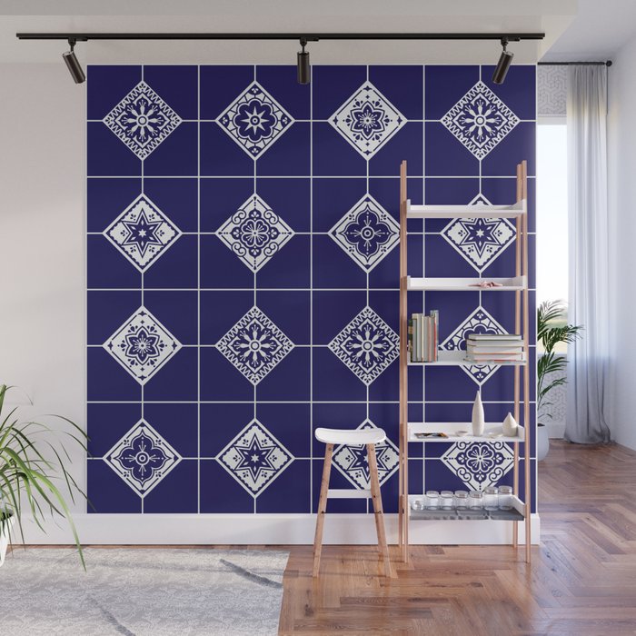 Talavera Mexican Tile - Porcelain Palette Wall Mural Gallery Image 1