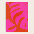 monstera pink orange minimal cut out summer Notebook Gallery Image 4