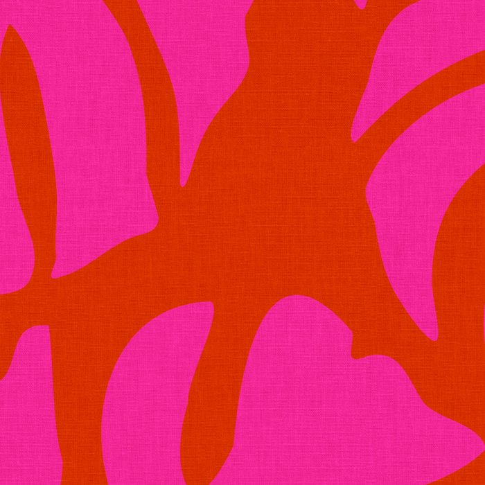 monstera pink orange minimal cut out summer Coffee Mug Gallery Image 2