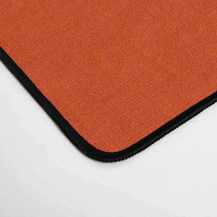 monstera pink orange minimal cut out summer Desk Mat Gallery Image 4