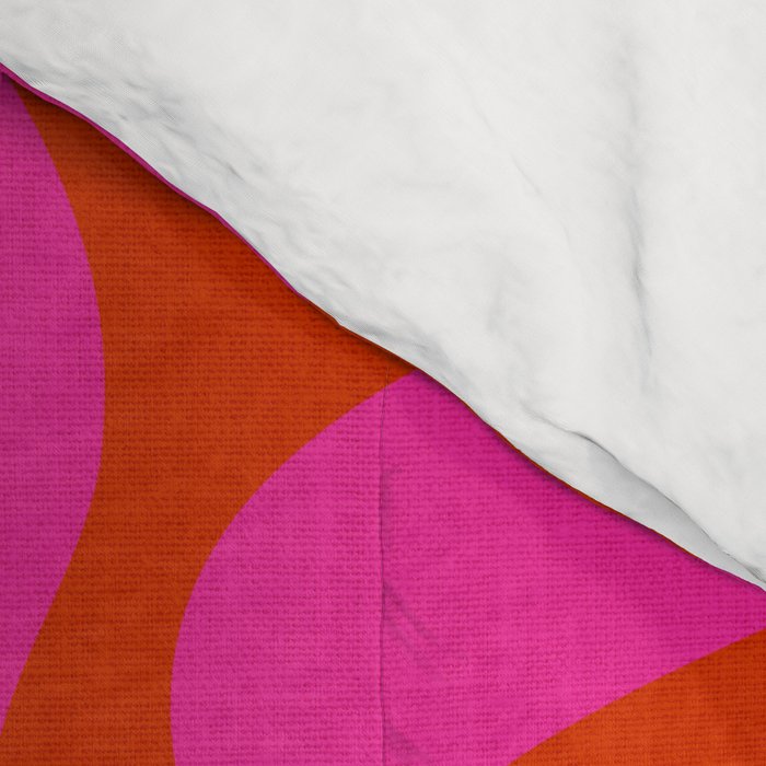 monstera pink orange minimal cut out summer Comforter Gallery Image 4