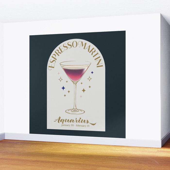 Espresso Martini Cocktail Zodiac Sign Wall Mural Gallery Image 2