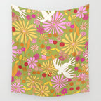 Birds & Flowers Wall Tapestry Gallery Image 4