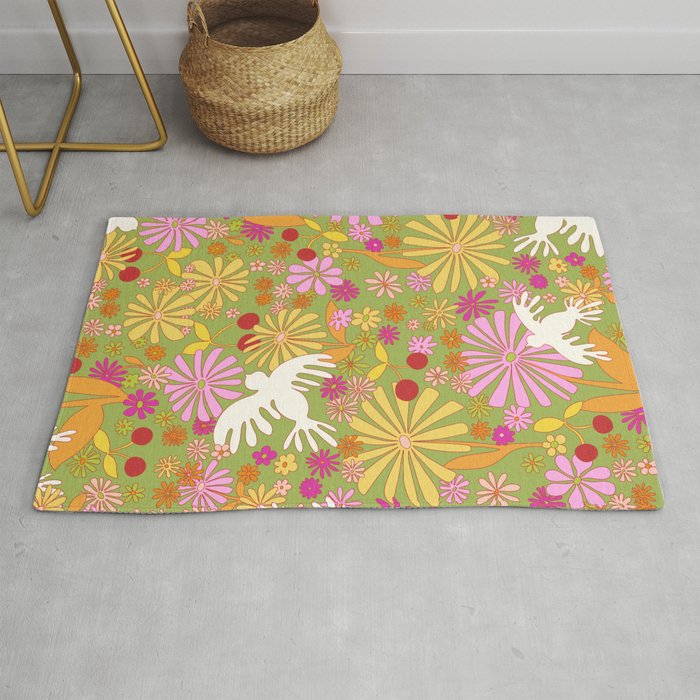 Birds & Flowers Rug Gallery Image 1