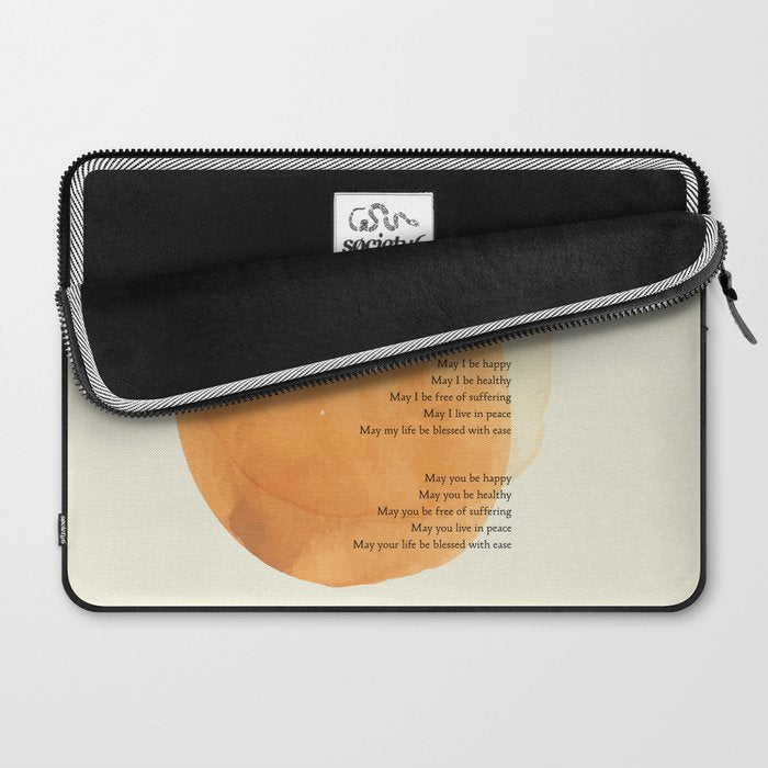 Metta Meditation Orange Loving Kindness Laptop Sleeve Gallery Image 2