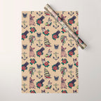 French  Bulldog Tattoo Wrapping Paper Gallery Image 1