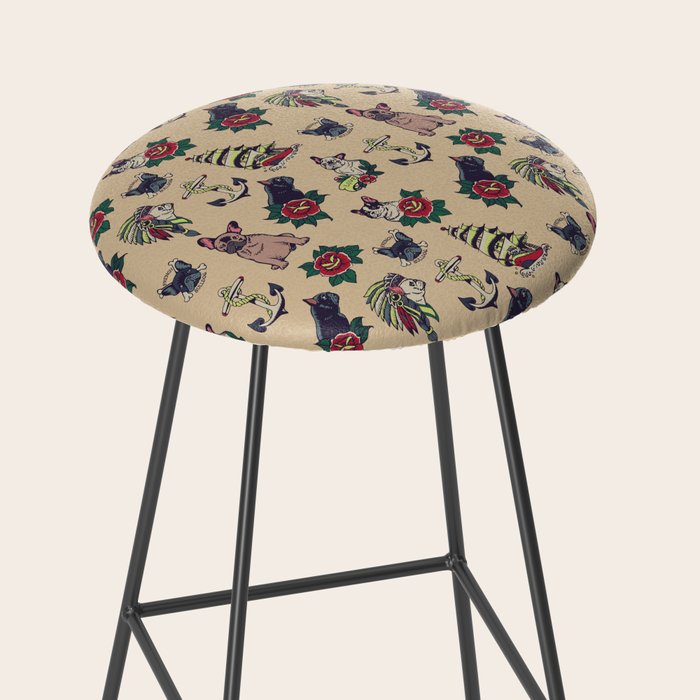 French  Bulldog Tattoo Stool Gallery Image 2