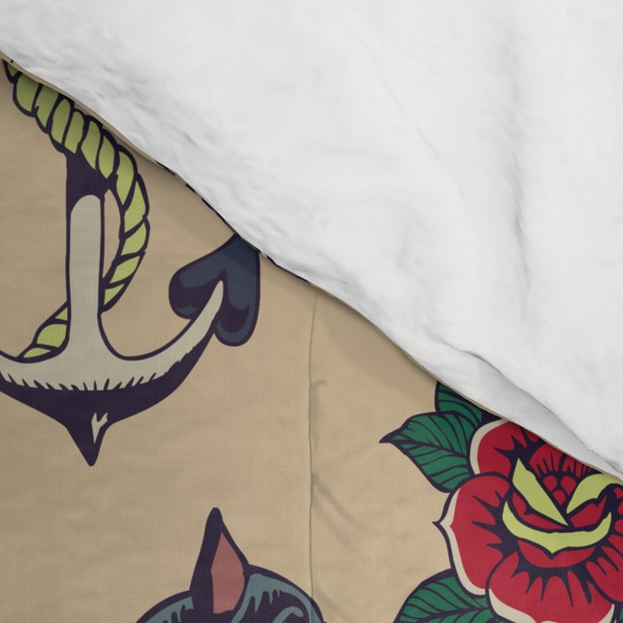 French  Bulldog Tattoo Comforter Gallery Image 4