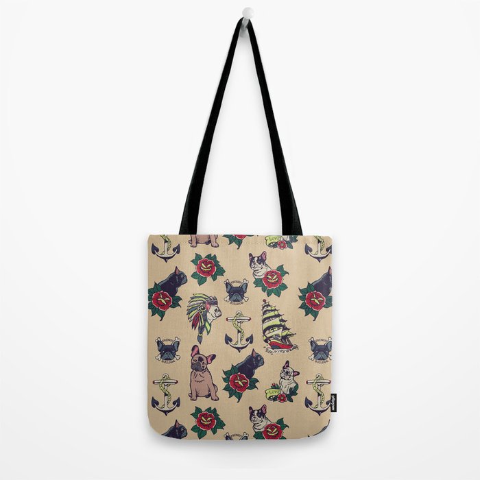French  Bulldog Tattoo Tote Bag Gallery Image 2