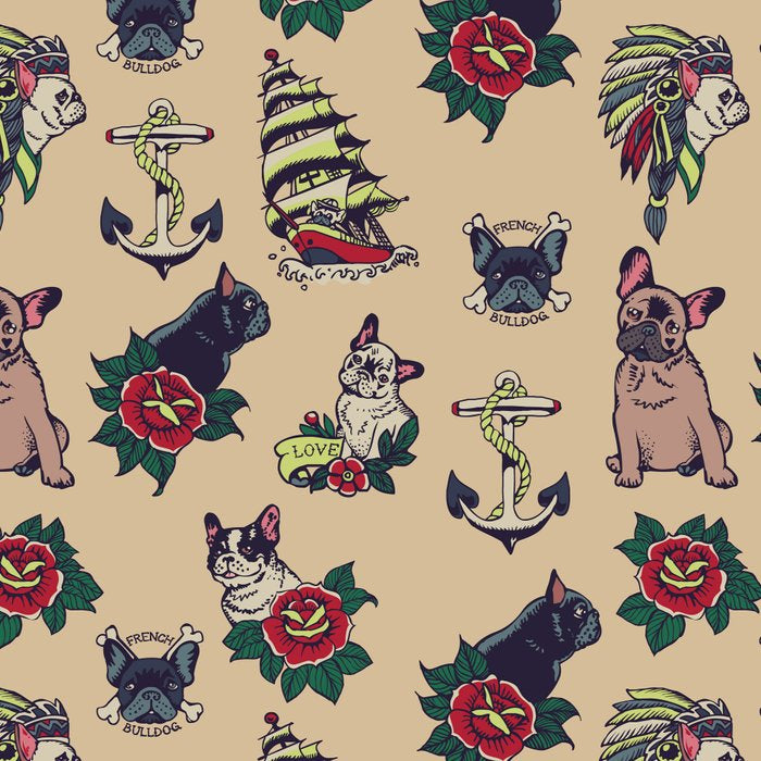 French  Bulldog Tattoo Coffee Mug Gallery Image 2