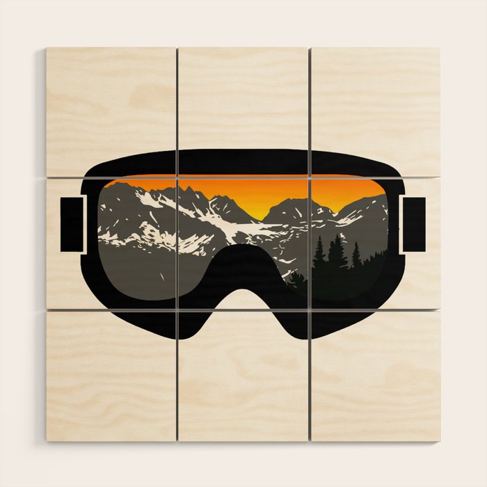 Sunset Goggles 2 | Goggle Designs | DopeyArt Wood Wall Art Gallery Image 1