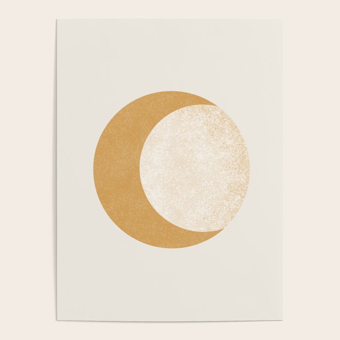 Moon Crescent - Gold Poster Gallery Image 1