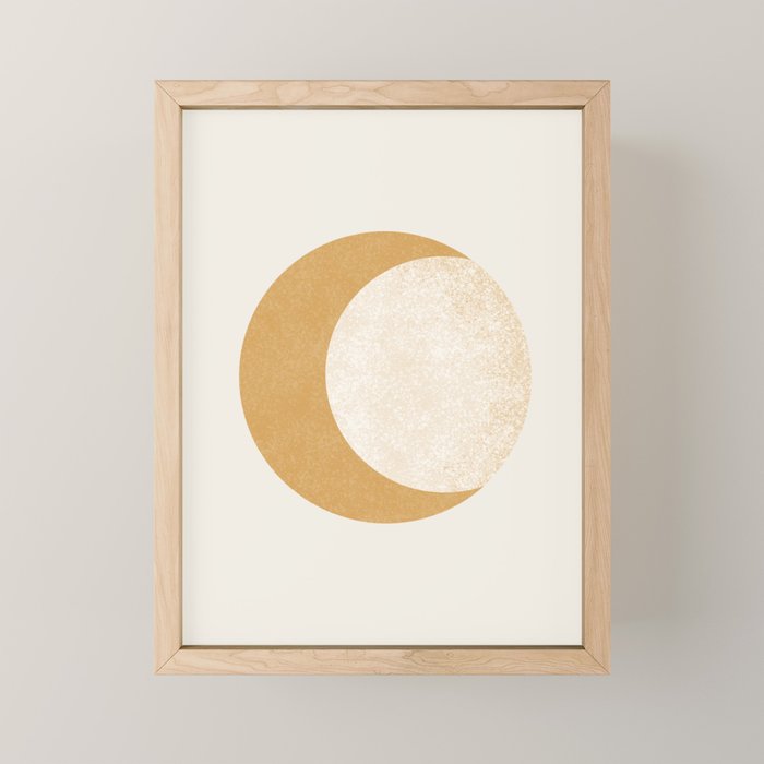 Moon Crescent - Gold Mini Art Print Gallery Image 1