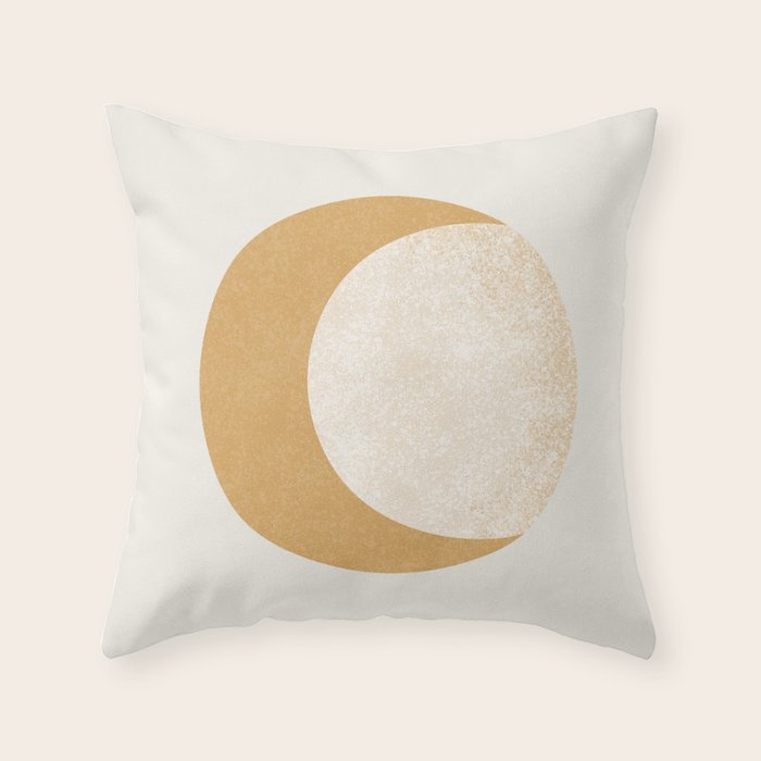 Moon Crescent - Gold Throw Pillow Gallery Image 6
