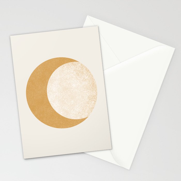 Moon Crescent - Gold Stationery Card Gallery Image 2