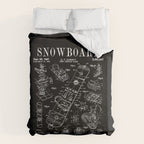 Snowboard Winter Snowboarding Vintage Patent Drawing Print Duvet Cover Gallery Image 6
