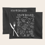 Snowboard Winter Snowboarding Vintage Patent Drawing Print Placemat Gallery Image 1