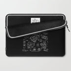 Snowboard Winter Snowboarding Vintage Patent Drawing Print Laptop Sleeve Gallery Image 2