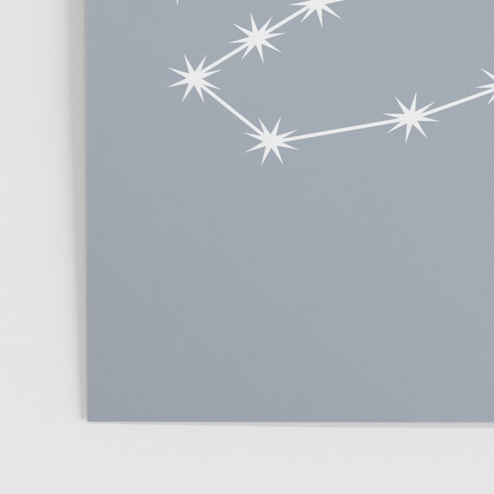 Scorpio Zodiac Star Constellation Line Art Blue Grey Poster Gallery Image 3