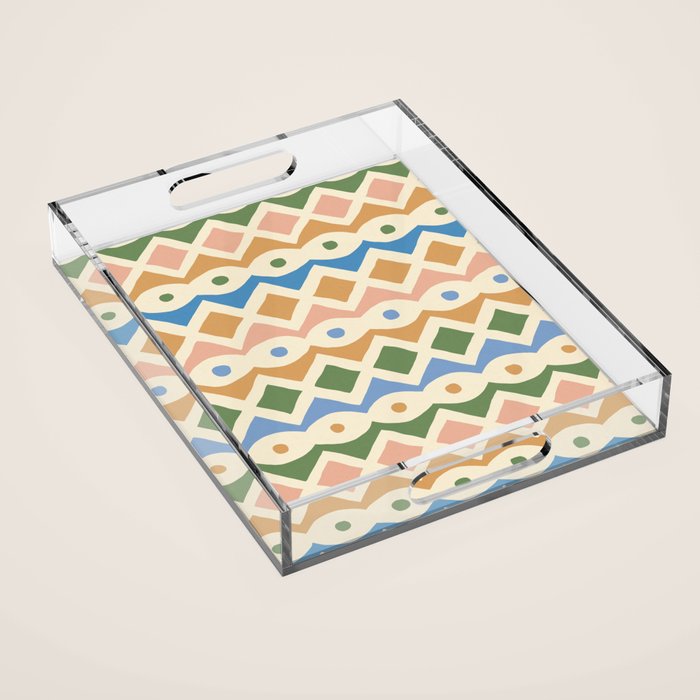 Simple Hand-cut Pattern #3 Acrylic Tray Gallery Image 1