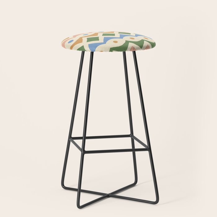 Simple Hand-cut Pattern #3 Stool Gallery Image 1